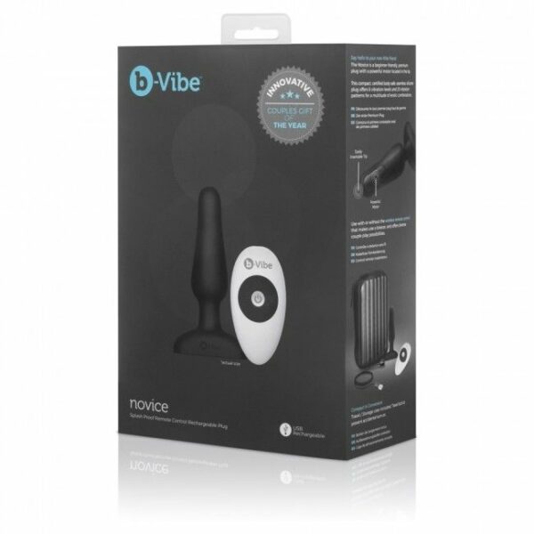 B-VIBE - NOVICE CONTROL REMOTO ANAL PLUG NEGRO - Imagen 5
