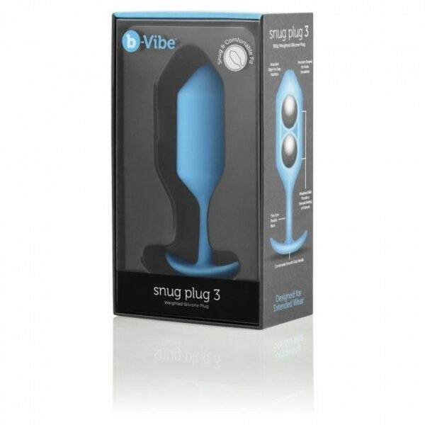 B-VIBE - SNUG PLUG ANAL 3 AZUL CIELO - Imagen 3