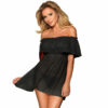 SUBBLIME - SET VESTIDO CORTO + TANGA NEGRO S/M - Imagen 2