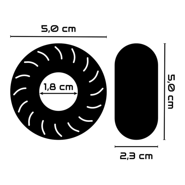 POWERING - SUPER FLEXIBLE Y RESISTENTE ANILLO PENE  5CM PR08 CLEAR - Imagen 4