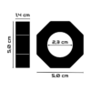 POWERING - SUPER FLEXIBLE Y RESISTENTE ANILLO PENE  5CM PR10 CLEAR - Imagen 4