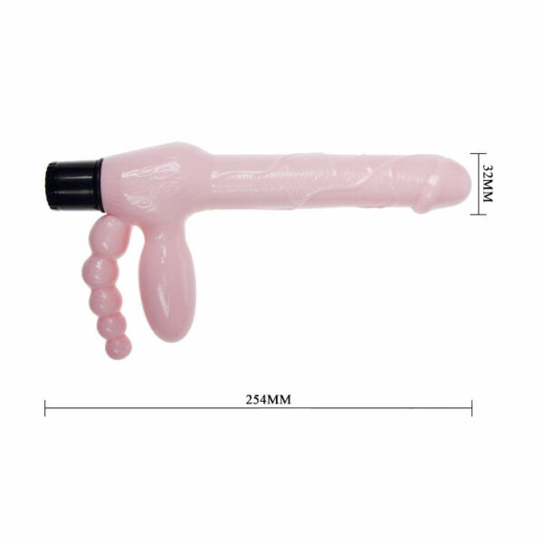 BAILE - ARNÉS SIN CUERDA TPR CON VIBRACIÓN Y ESTIMULACION ANAL 25.4 CM - Imagen 6