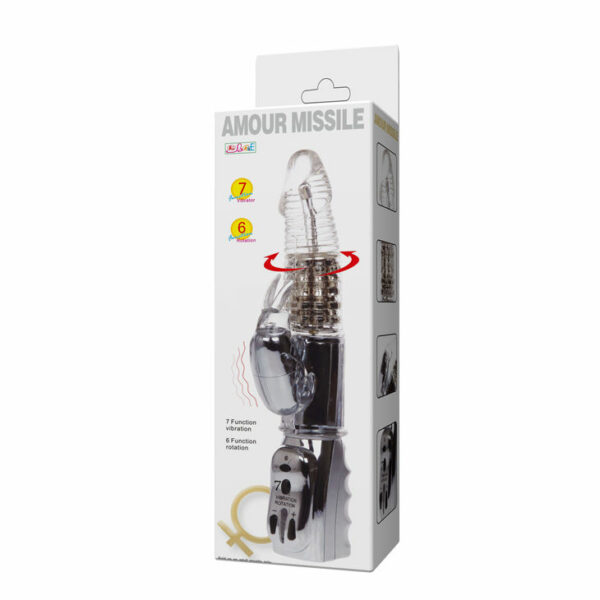 BAILE - AMOUR MISSILE ROTADOR TRANSPARENTE 26.5 CM - Imagen 8