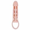 BAILE - FUNDA EXTENSORA PENE CON VIBRACIÓN Y STRAP NATURAL 13.5 CM - Imagen 5