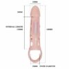 BAILE - FUNDA EXTENSORA PENE CON VIBRACIÓN Y STRAP NATURAL 13.5 CM - Imagen 6