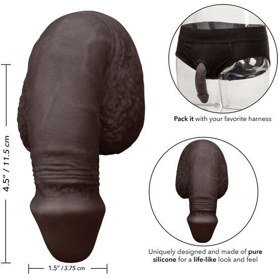 CALEXOTICS - PACKING PENIS PENE DE SILICONA 12.75CM NEGRO - Imagen 2
