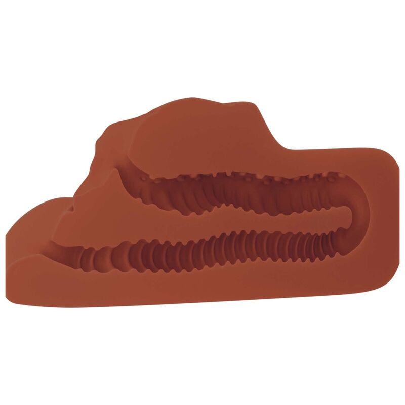 PDX PLUS - PERFECT PUSSY DOUBLE STROKER MASTURBADOR VAGINA Y ANO MARRÓN - Imagen 3