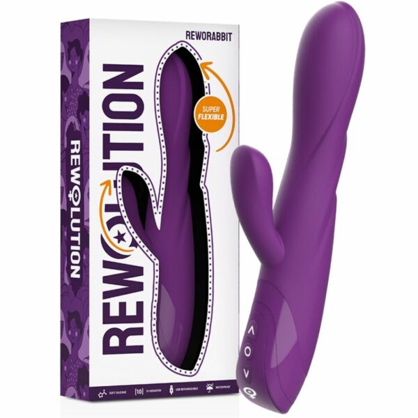 REWOLUTION - REWORABBIT VIBRADOR FLEXIBLE CON RABBIT - Imagen 3