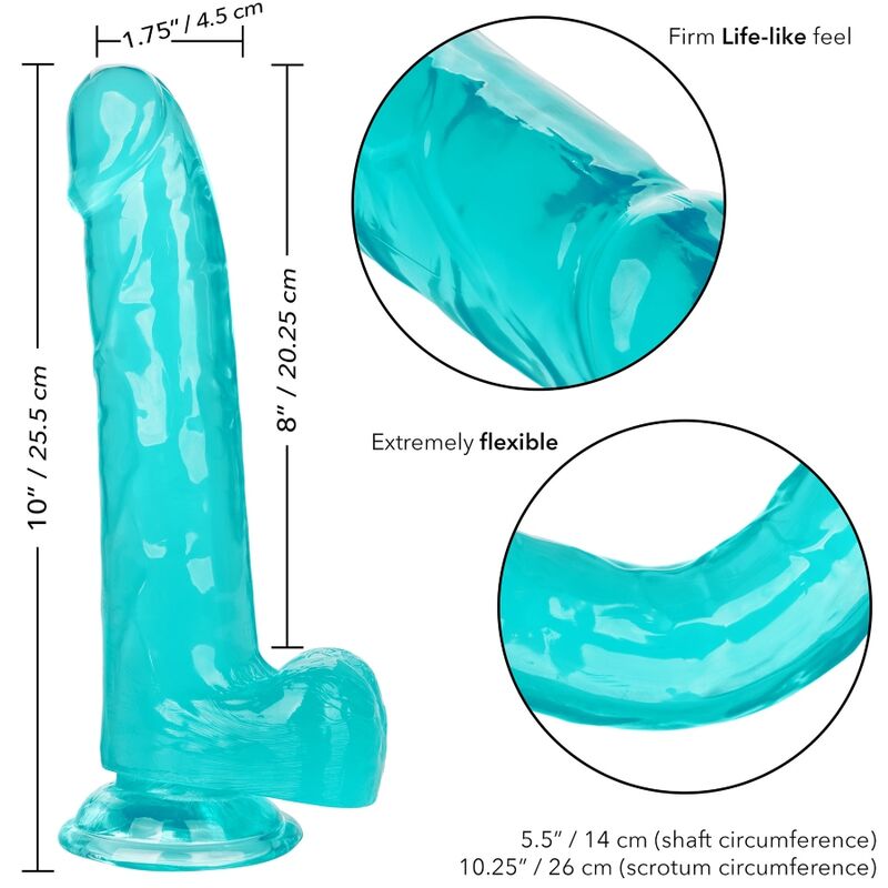 CALEXOTICS - SIZE QUEEN DILDO AZUL 20.3 CM - Imagen 6