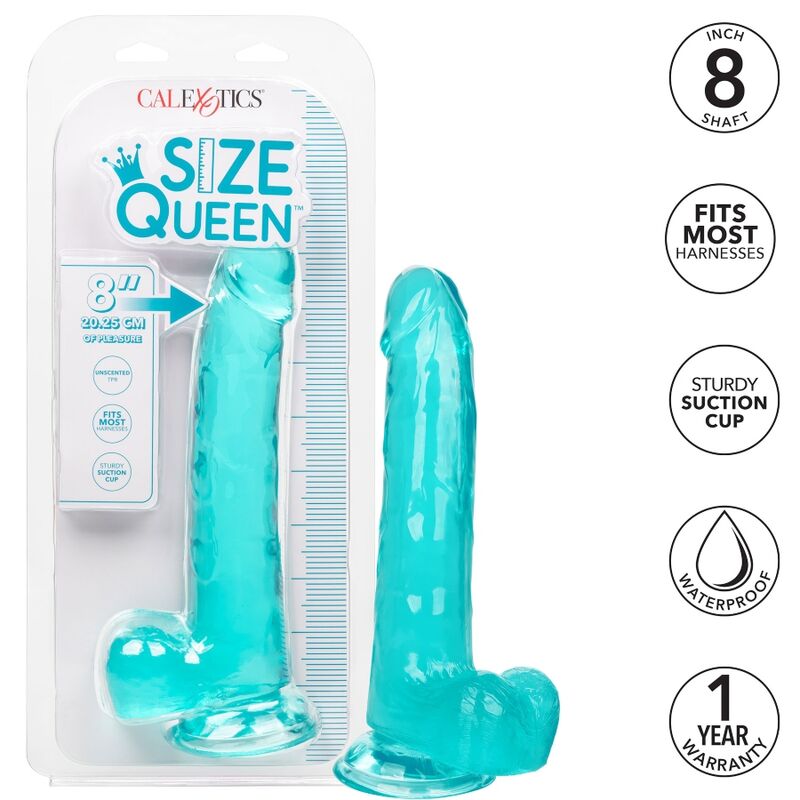 CALEXOTICS - SIZE QUEEN DILDO AZUL 20.3 CM - Imagen 2