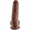 KING COCK - 8" PENE REALÍSTICO MARRÓN 20.3 CM - Imagen 2