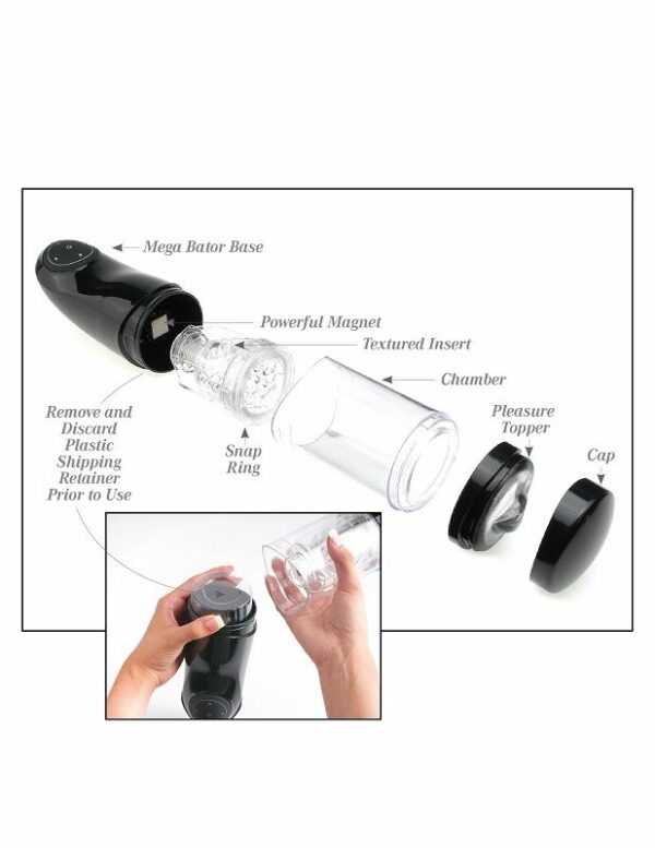 EXTREME TOYZ - PDX MEGA BATOR USB MASTURBADOR MASCULINO VAGINA BLANCO - Imagen 5