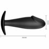 PRETTY LOVE - PLUG ANAL SILICONA FORMA PENE NEGRO - Imagen 5