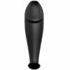 PRETTY LOVE - PLUG ANAL SILICONA FORMA PENE Y 12 MODOS VIBRACIÓN NEGRO - Imagen 2