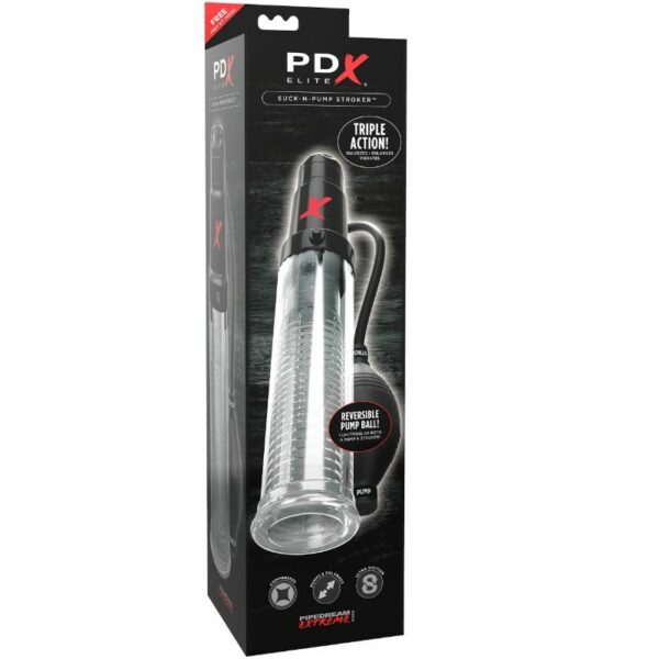 PDX ELITE - BOMBA DE SUCCION MASTURBADORA CON VIBRACION SUCK N PUMP STROKER - Imagen 4