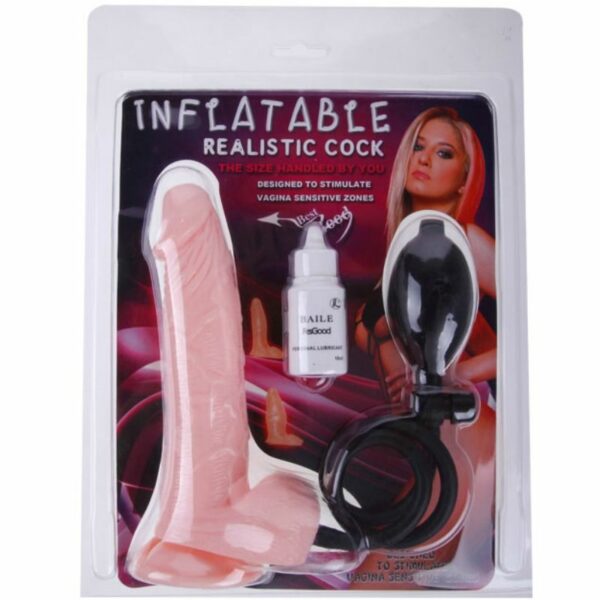 BAILE - INFLATABLE DILDO HINCHABLE REALÍSTICO CON VENTOSA 15 CM - Imagen 5