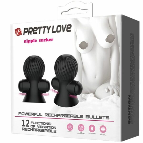 PRETTY LOVE - ESTIMULADORES PARA PEZONES 12 MODOS VIBRACION - Imagen 7