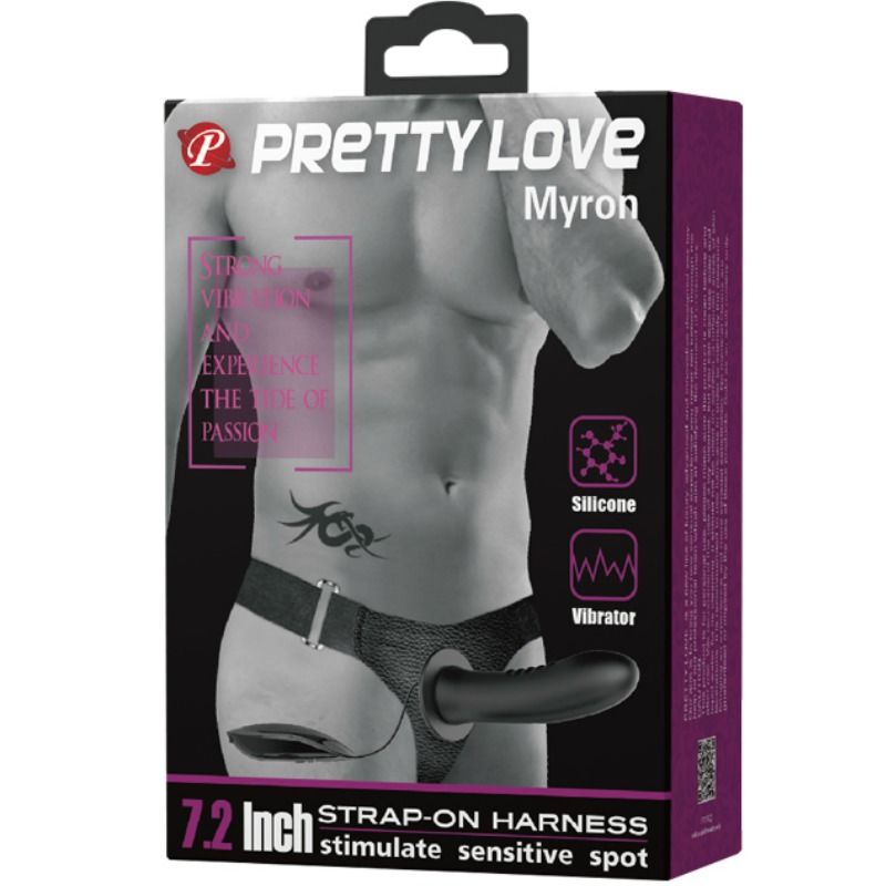PRETTY LOVE - MYRON STRAP ON CON VIBRACIÓN Y DILDO HUECO - Imagen 6