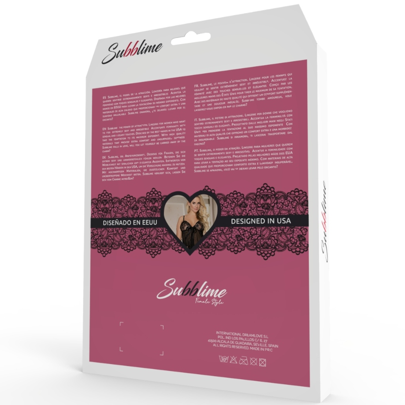 SUBBLIME - CORSET ENCAJE CENTRAL S/M - Imagen 4