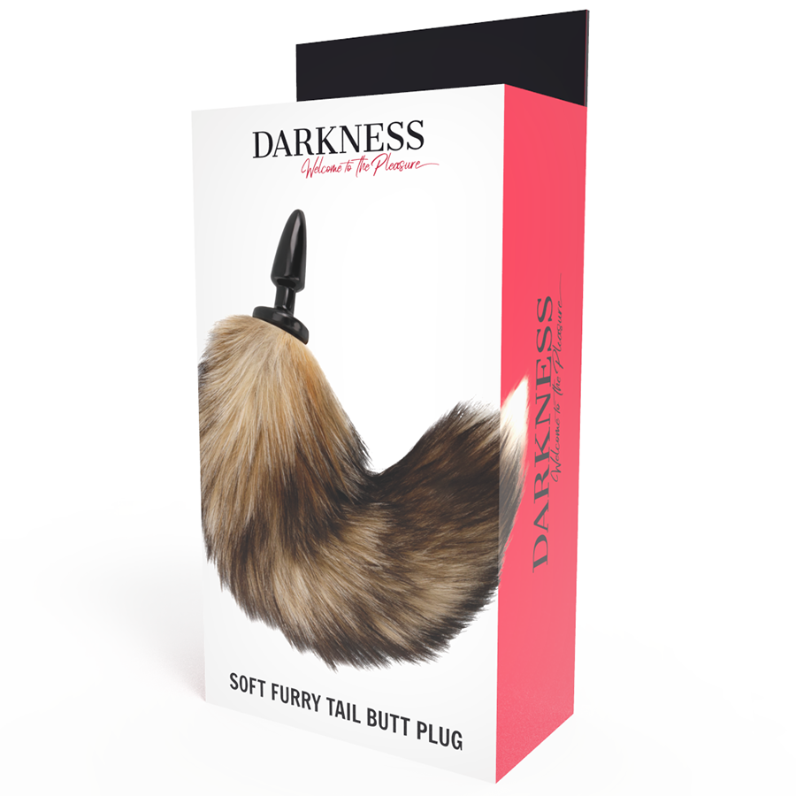 DARKNESS - COLA NATURAL CON PLUG ANAL SILICONA 10 CM - Imagen 4