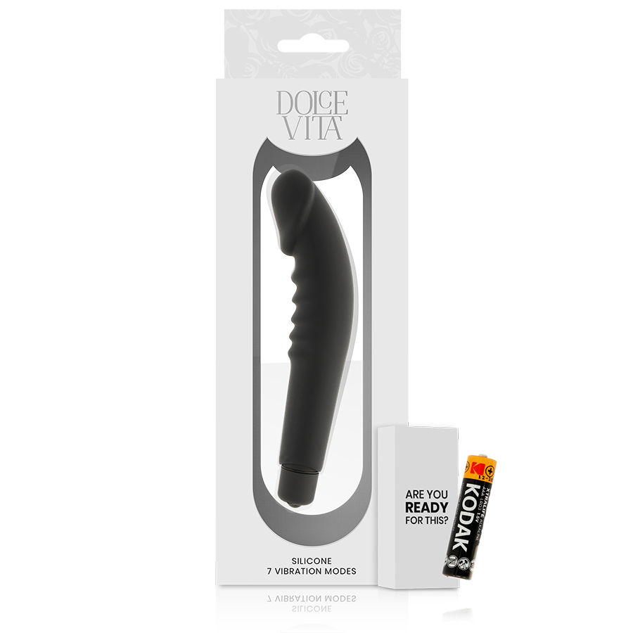DOLCE VITA - REALISTIC PLEASURE VIBRADOR SILICONA NEGRO - Imagen 5