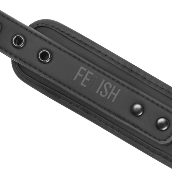 FETISH SUBMISSIVE - COLLAR Y ESPOSAS CUERO VEGANO CON FORRO DE NEOPRENO - Imagen 9