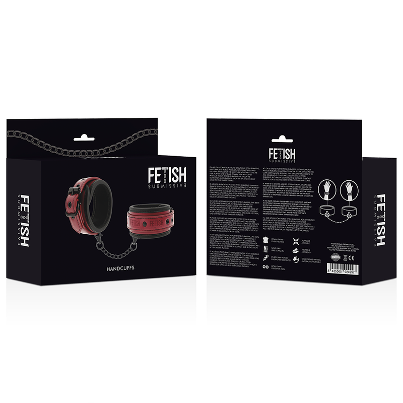 FETISH SUBMISSIVE DARK ROOM - ESPOSAS CUERO VEGANO CON FORRO DE NEOPRENO - Imagen 7