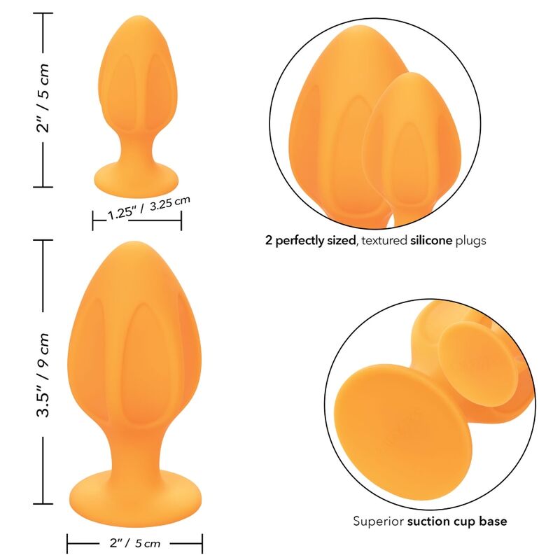 CALEXOTICS - CHEEKY PLUGS ANALES NARANJA - Imagen 10