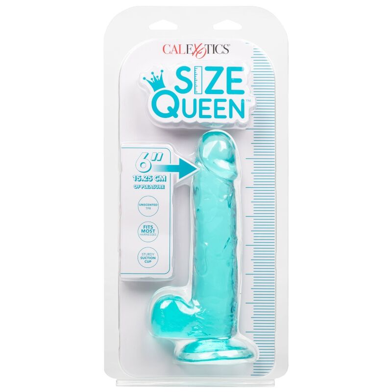 CALEXOTICS - SIZE QUEEN DILDO AZUL 15.3 CM - Imagen 6