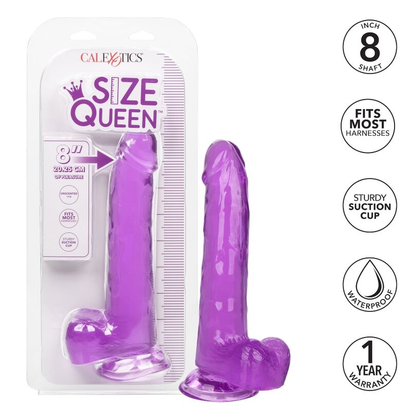 CALEXOTICS - SIZE QUEEN DILDO LILA 20.3 CM - Imagen 2