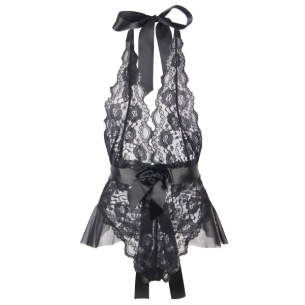 QUEEN LINGERIE - TEDDY ESCOTADO DE ENCAJES L/XL - Imagen 5