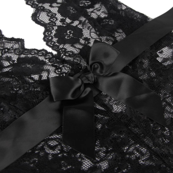 QUEEN LINGERIE - TEDDY ESCOTADO DE ENCAJES L/XL - Imagen 9