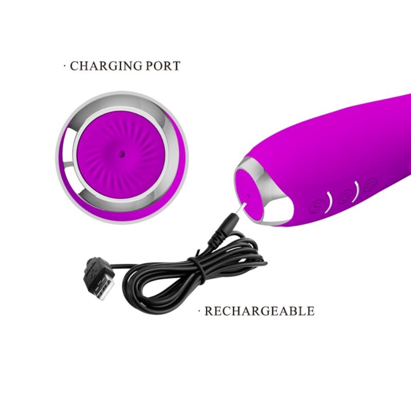 PRETTY LOVE - MOLLY VIBRADOR CON ROTACION RECARGABLE - Imagen 4