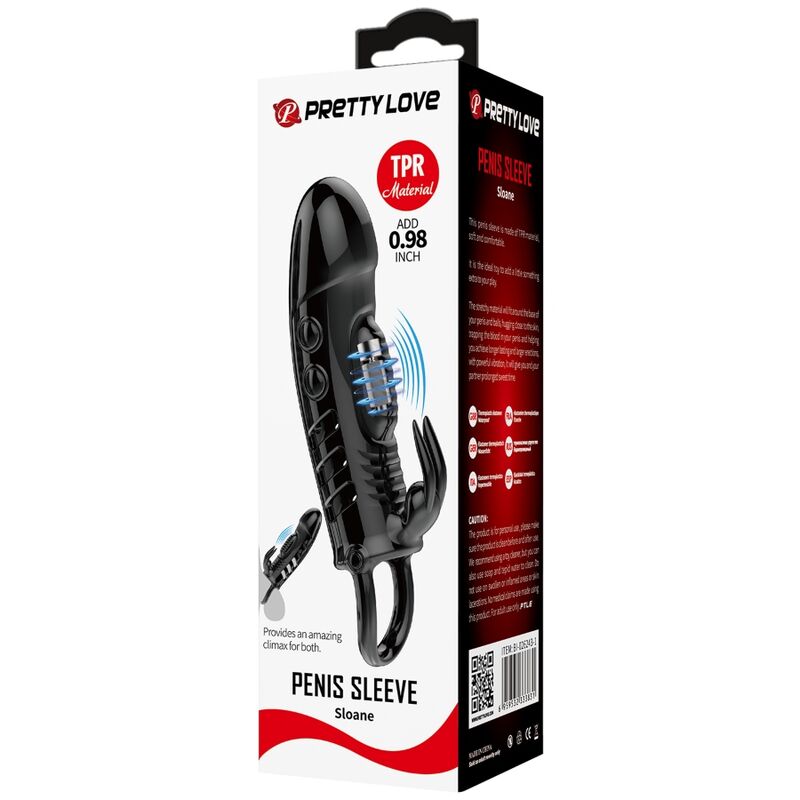 PRETTY LOVE - SLOANE FUNDA PENE RABBIT NEGRO - Imagen 5