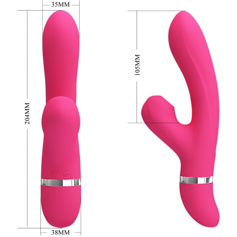 PRETTY LOVE - WILLOW VIBRADOR Y SUCCIONADOR RABBIT - Imagen 3