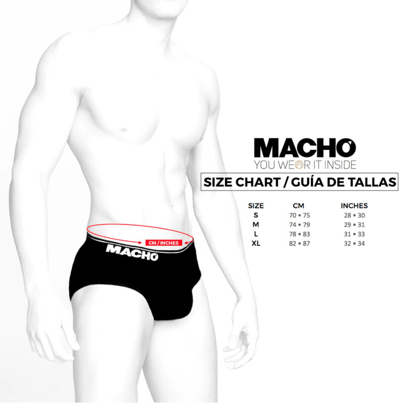 MACHO - MS24B CALZONCILLO BRIEF DARK AZUL L - Imagen 4