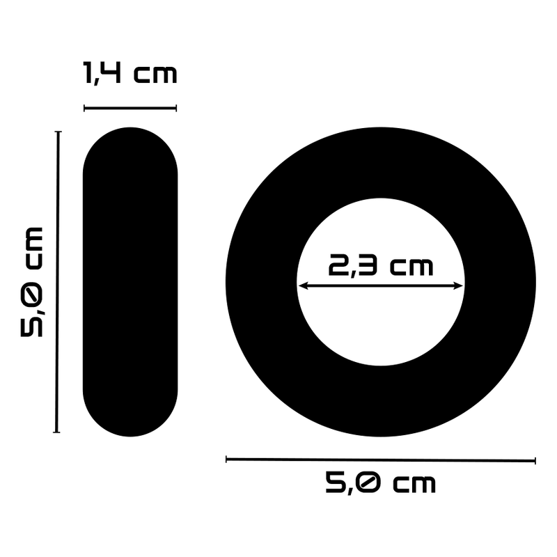 POWERING - SUPER FLEXIBLE Y RESISTENTE ANILLO PENE 5CM PR03 NEGRO - Imagen 5