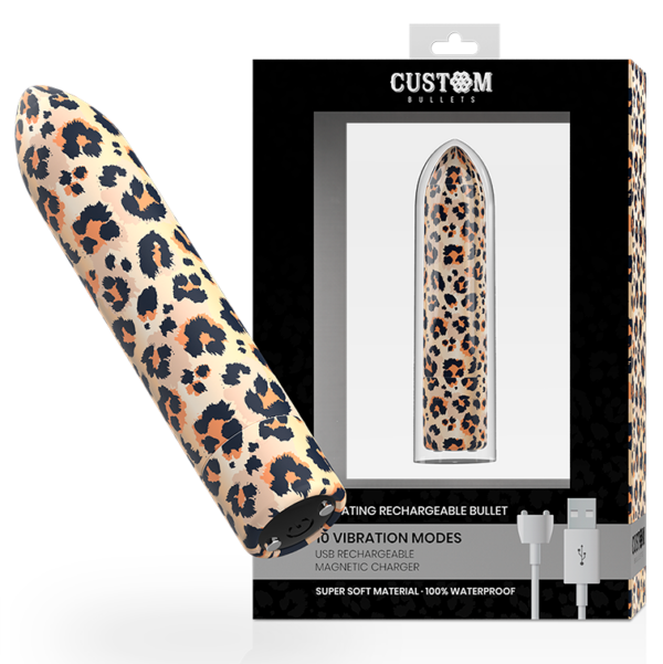 CUSTOM BULLETS - BALA RECARGABLE LEOPARD 10 INTENSIDADES - Imagen 2