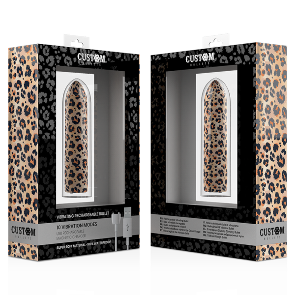 CUSTOM BULLETS - BALA RECARGABLE LEOPARD 10 INTENSIDADES - Imagen 5