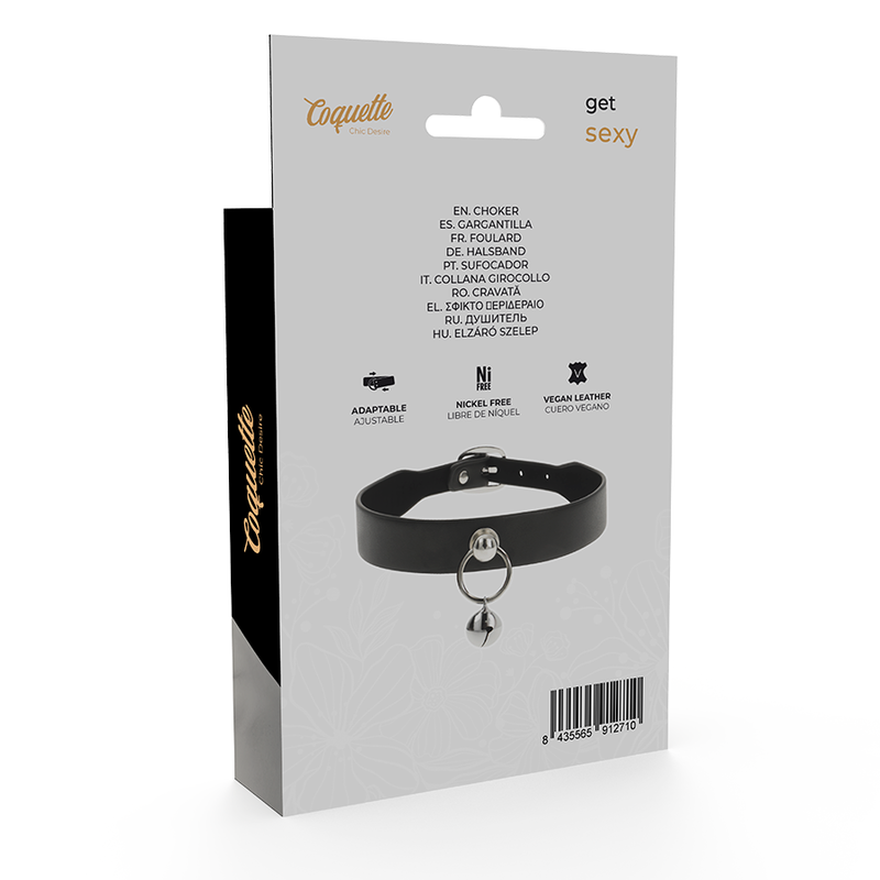 COQUETTE CHIC DESIRE - COLLAR CUERO VEGANO ACCESORIO WOMAN CASCABEL/ARO - Imagen 6