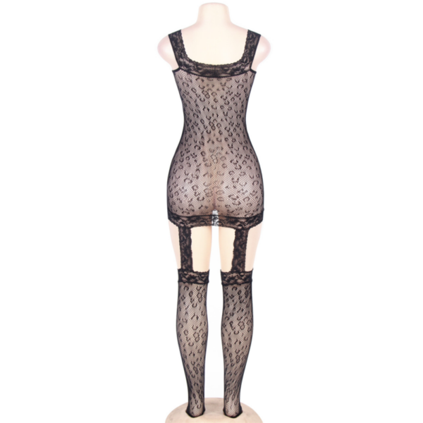 QUEEN LINGERIE - BODYSTOCKING ESTILO LEOPARDO S/L - Imagen 4