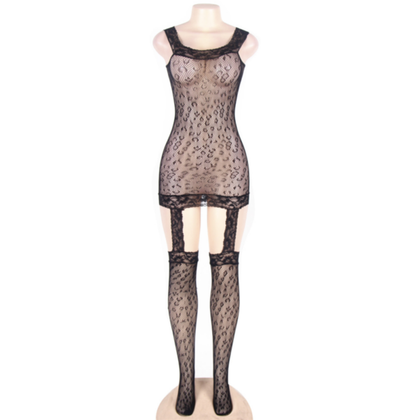 QUEEN LINGERIE - BODYSTOCKING ESTILO LEOPARDO S/L - Imagen 5