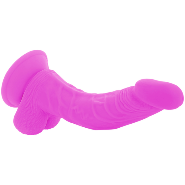DIVERSIA - DILDO REALÍSTICO FLEXIBLE CON VIBRACIÓN LILA 21.5 CM -O- 4.5 CM - Imagen 4