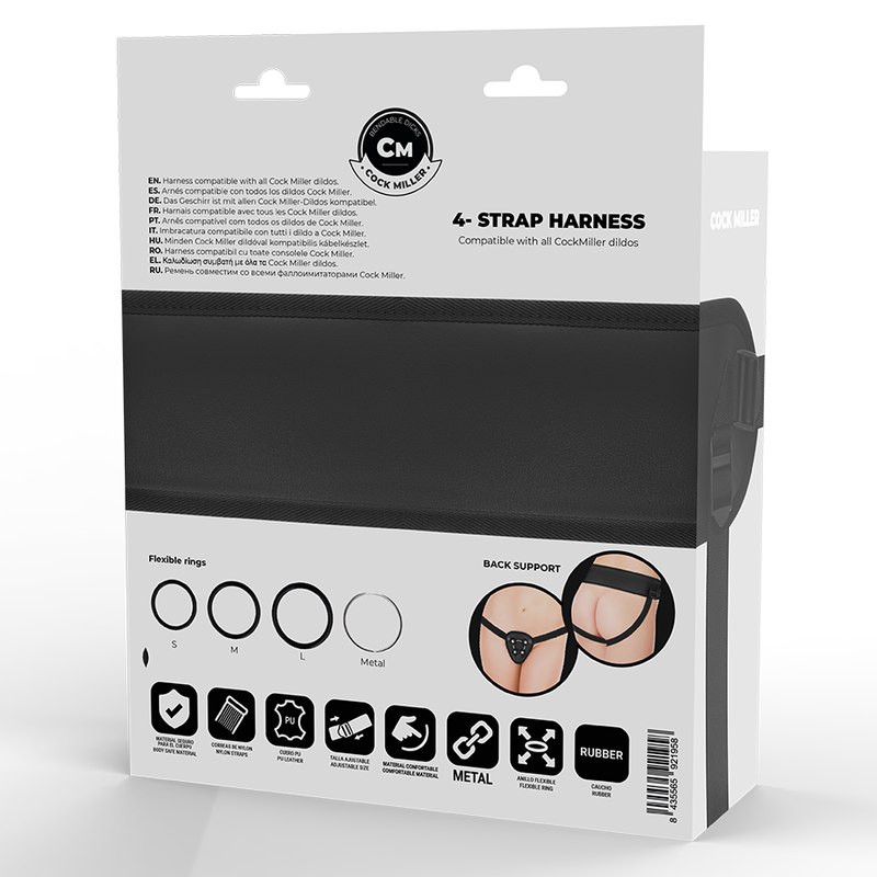 COCK MILLER - ARNES + DILDO SILICONA DENSITY COCKSIL ARTICULABLE NEGRO 13 CM - Imagen 10