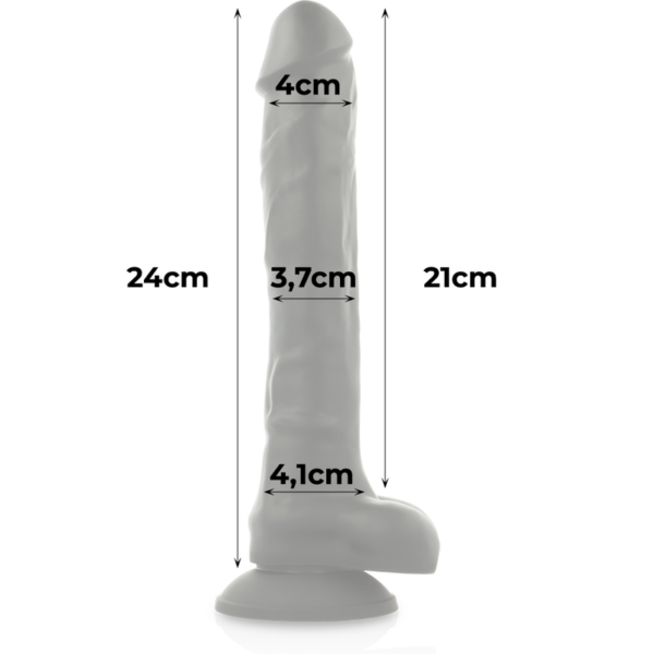 COCK MILLER - ARNES + SILICONA DENSITY ARTICULABLE COCKSIL NEGRO 24 CM - Imagen 10