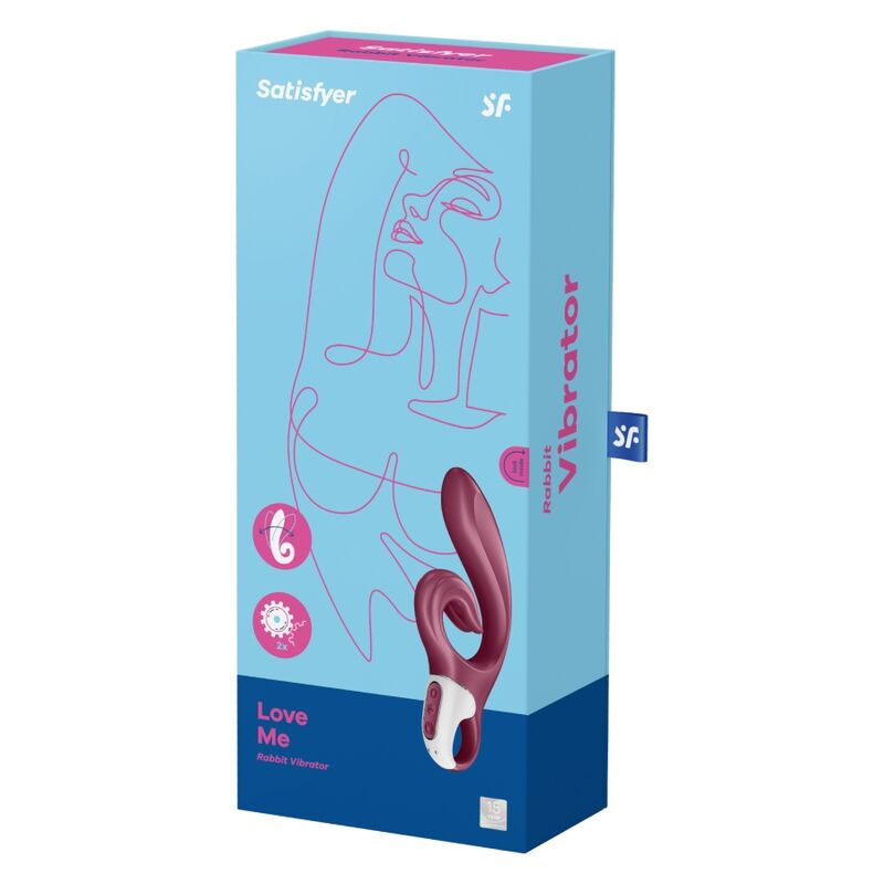 SATISFYER - LOVE ME VIBRADOR RABBIT ROJO - Imagen 5