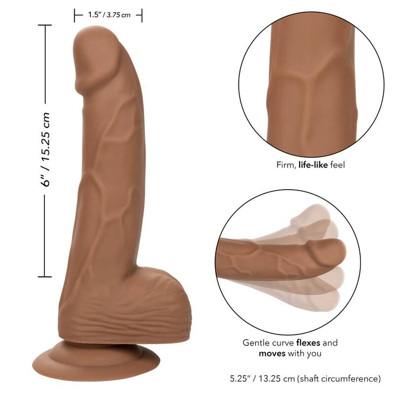 CALEXOTICS - SILICONE STUDS 15.24 CM BROWN - Imagen 2