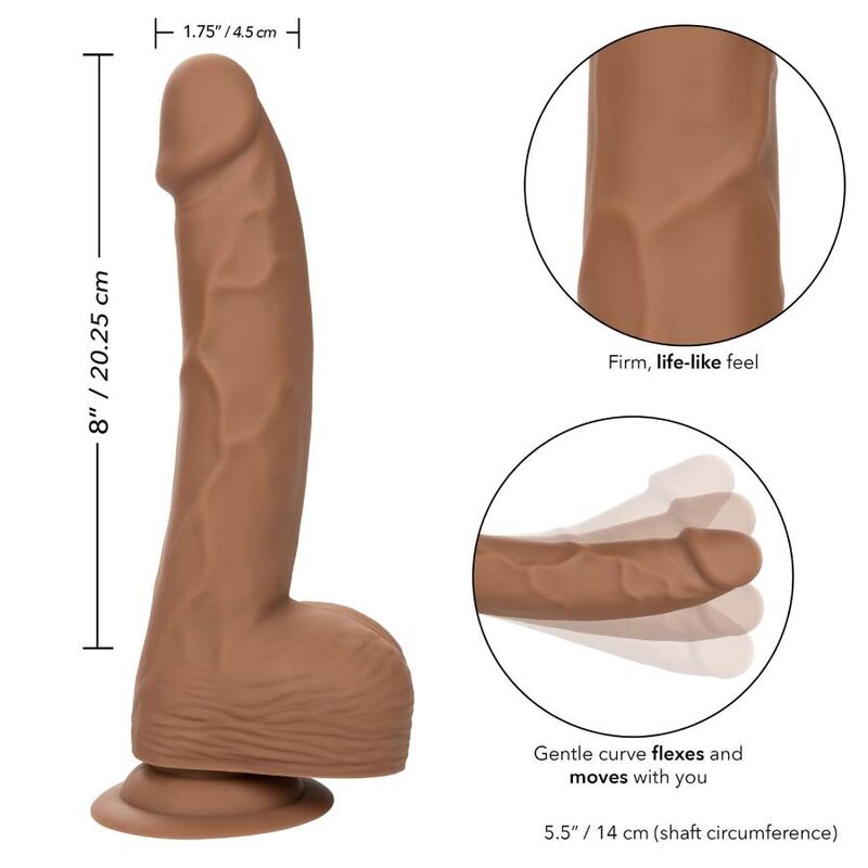 CALEXOTICS - SILICONE STUDS 20.32 CM BROWN - Imagen 2