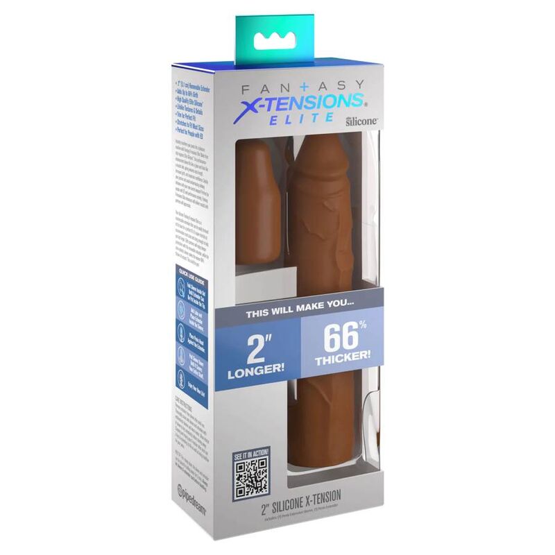 FANTASY X- TENSIONS - PIPEDREAMS SLEEVE 20,32 CM + 5,00 CM INCH PLUG CARAMEL - Imagen 3