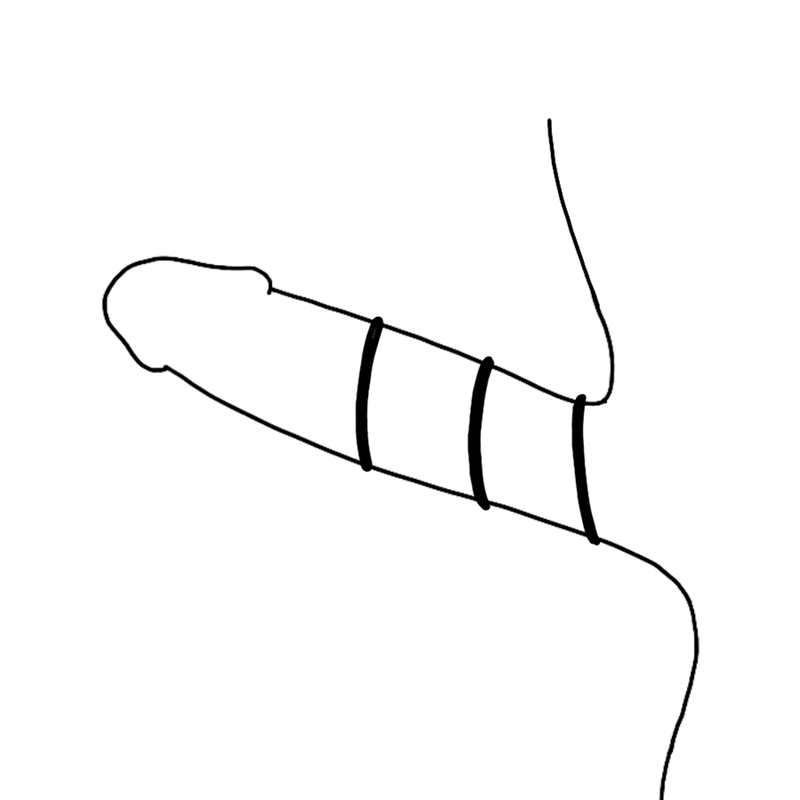 OHMAMA - SET 3 ANILLOS DE SILICONA NEGRO - Imagen 2